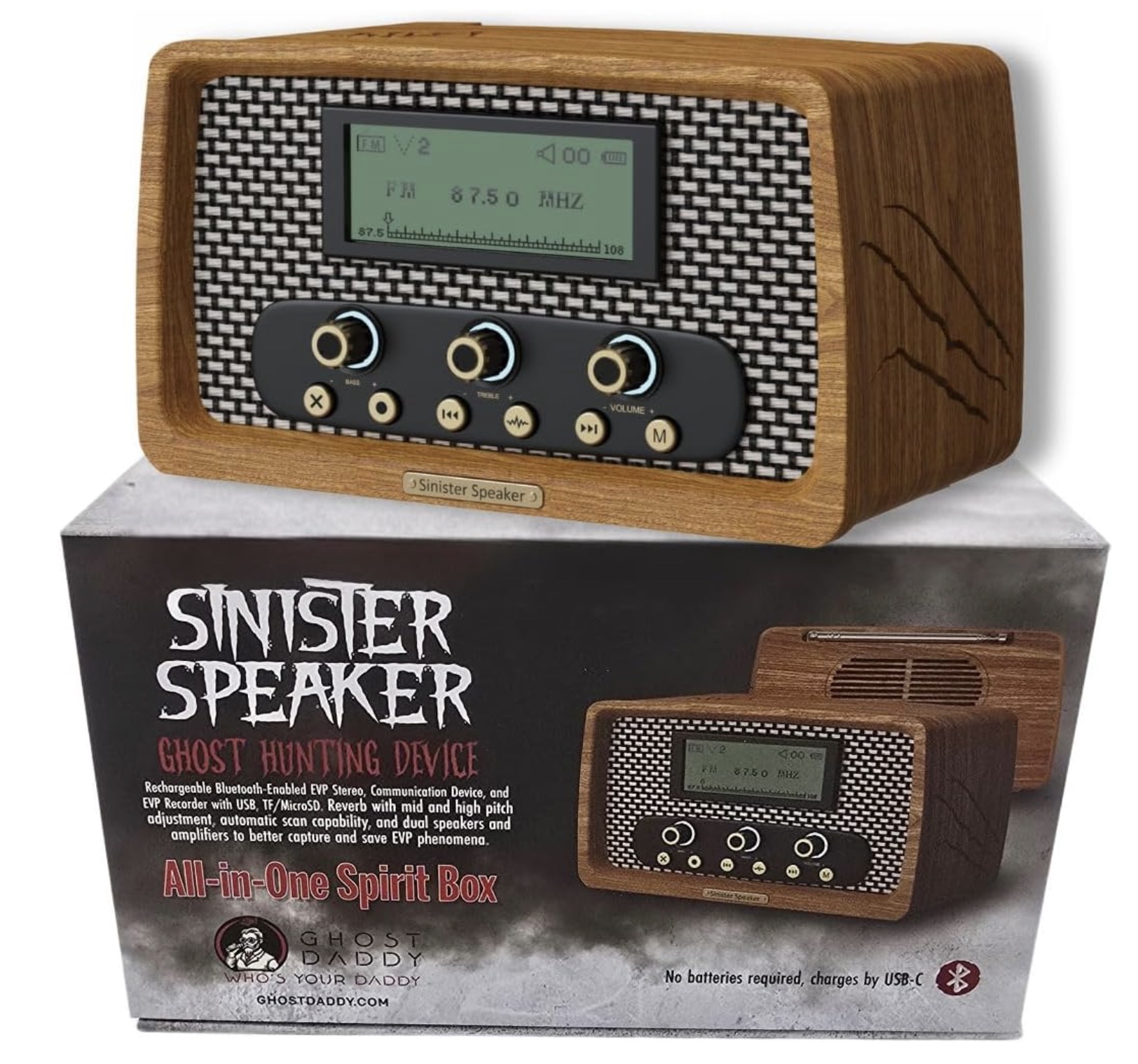 Digital Spirit Box Radio Frequency Scanner for Paranormal Investigation